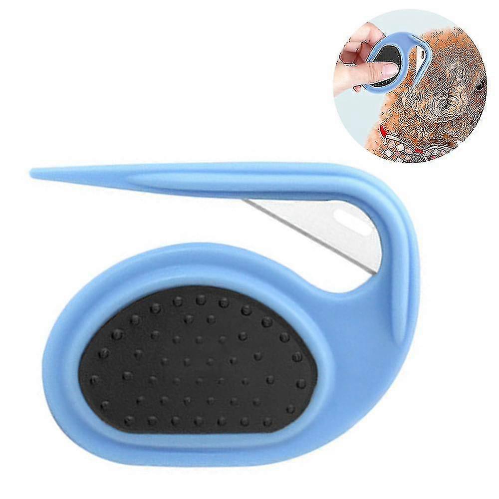 مشط الحيوانات الأليفة ، مشط الكلب ، الاستمالة الكلب ، سكين عقدة ، عقدة القط ، تمشيط ، سكين شعر القدم ، عقدة ميتة ، سكين قص الشعر - أزرق