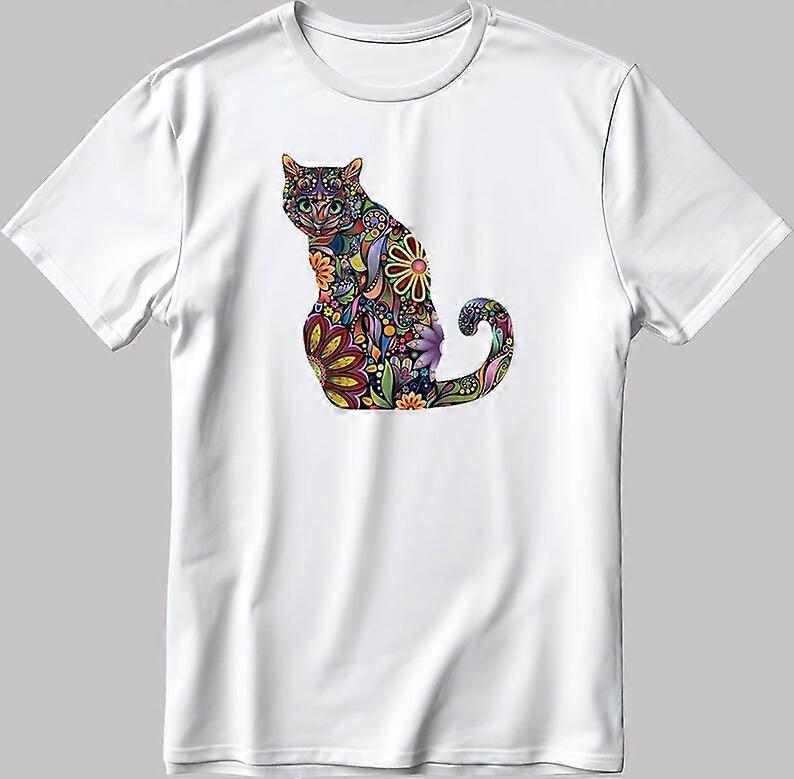 Chat drôle coloré à manches courtes -Zyt39