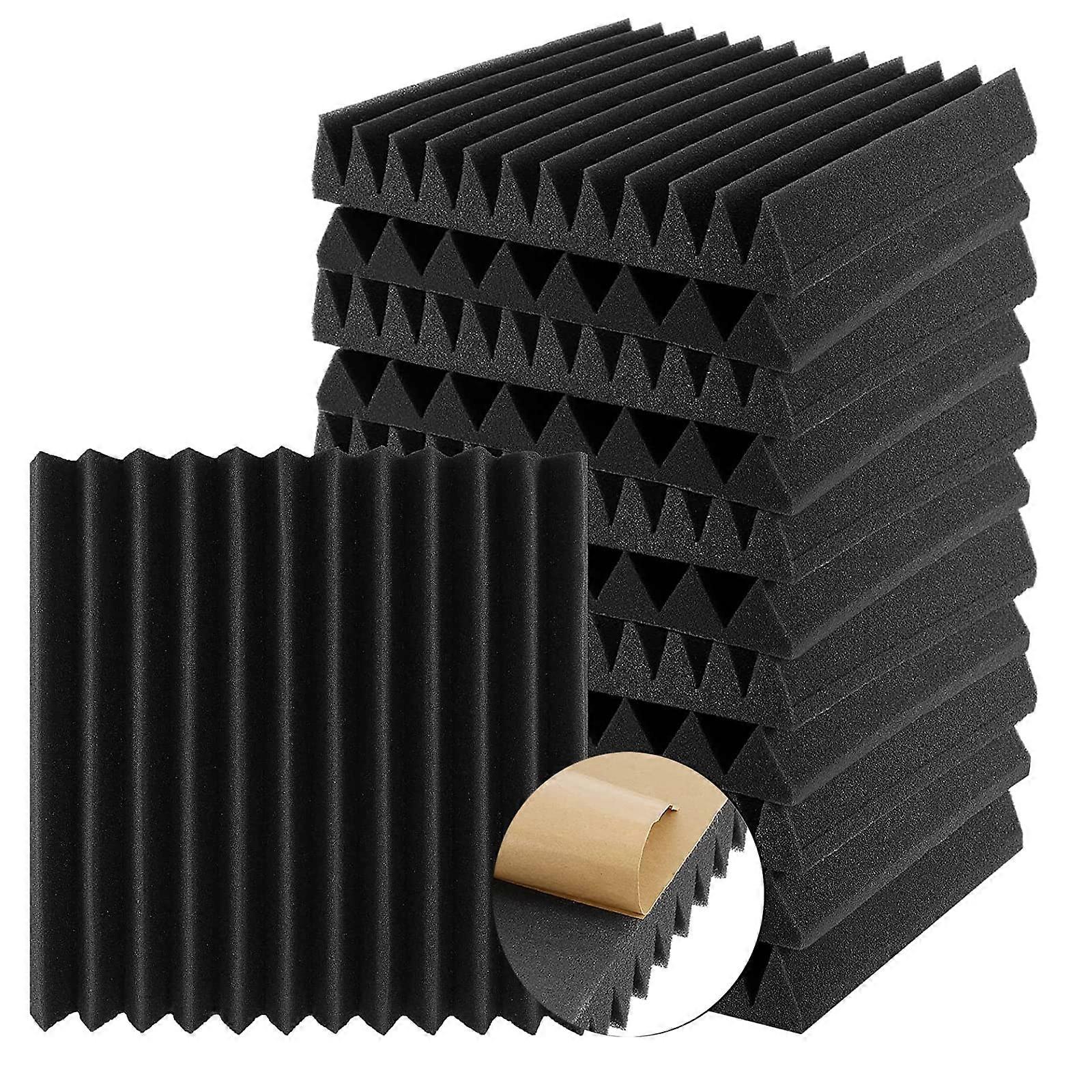 12 Pack 2" Thickened Acoustic Foam Sound Proofing Panels, Self Adhesive Soundproofing Panels Sound Absorption