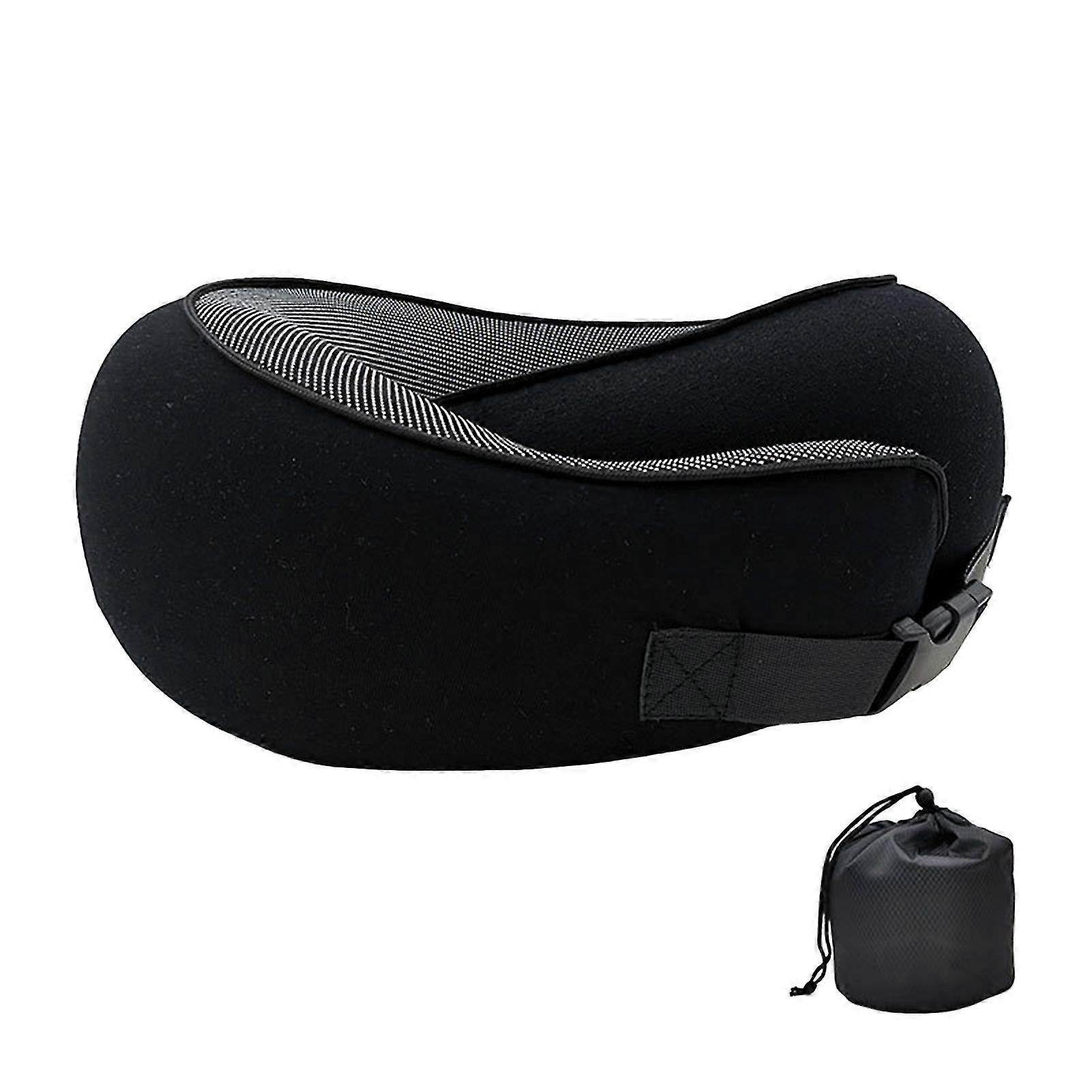 Airplane Pillow With Storage Bag Slow Rebound Soft Cooling 360 Degree Protection Cervical Support Memory Foam U-shaped Travel Pillow Trip Supp - SNNGV