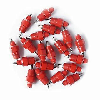 100 Pcs Chicken Waterer Feeder Poultry Nipples Drinker Drink Water Portable Supplies