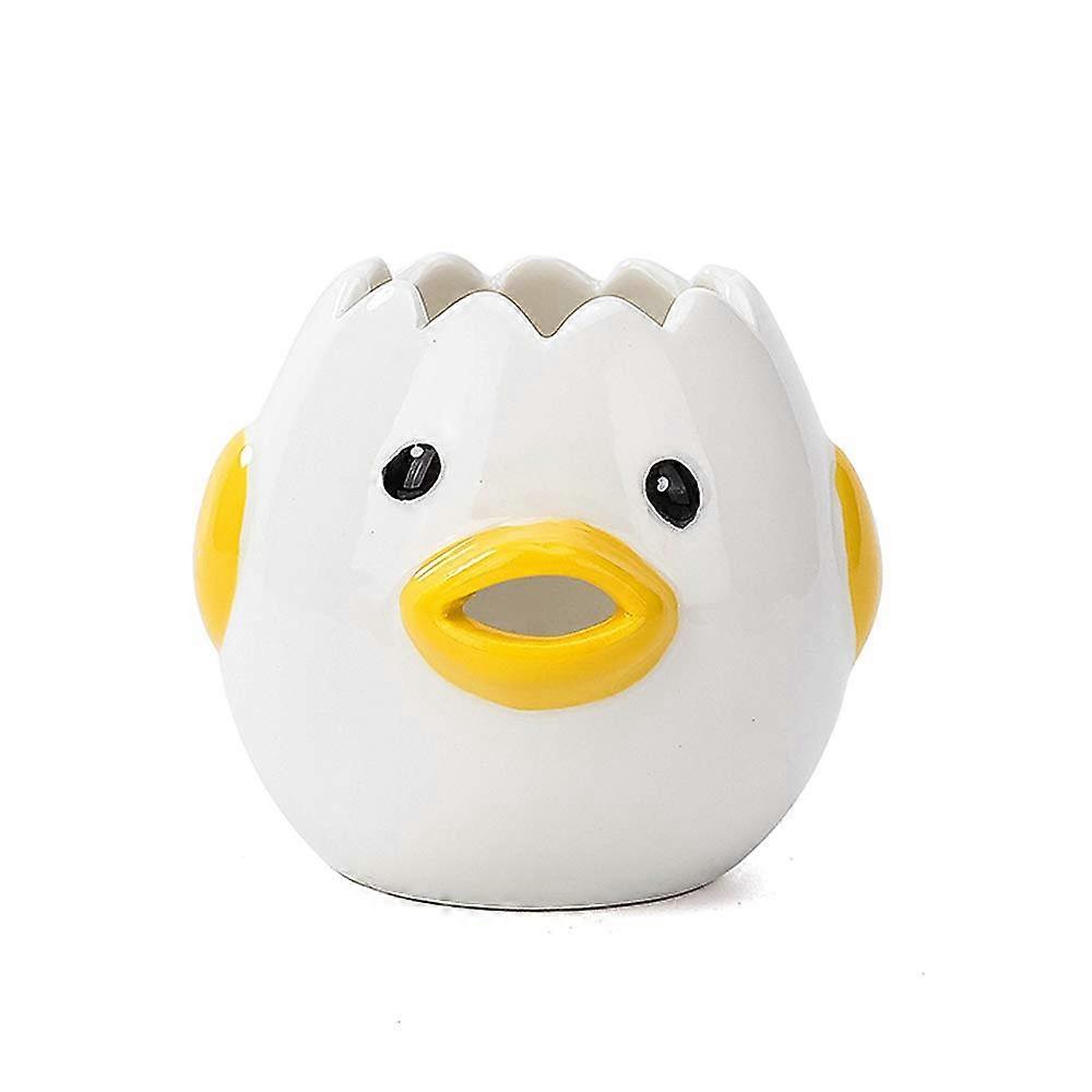 Egg Separator, Ceramic Yolk Egg White Separator, Portable Kitchen Gadget Baking Tool Egg White