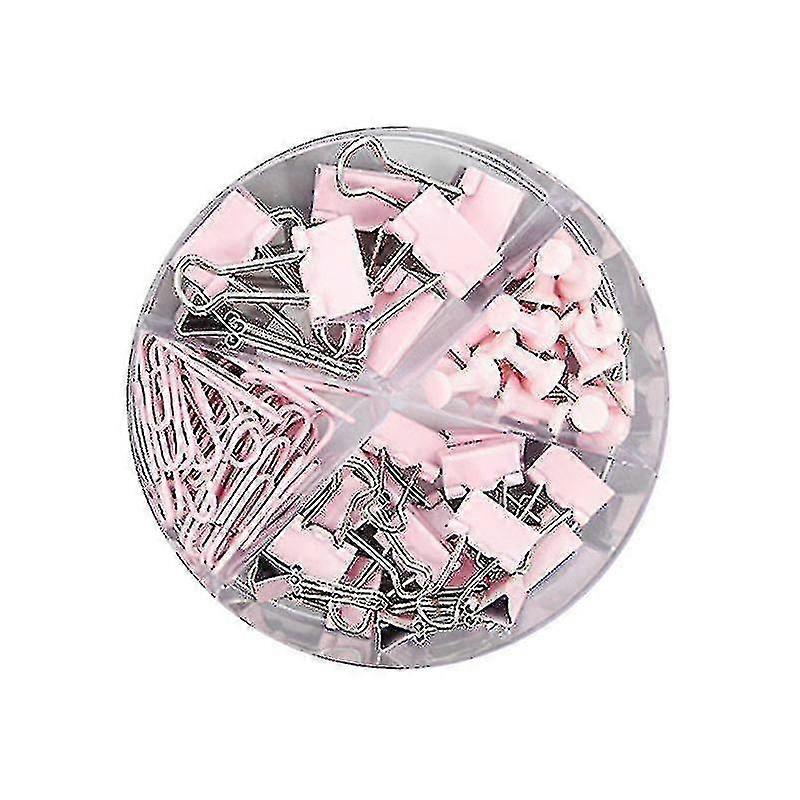 72 Metal Paper Clips Multi-purpose Thumbtacks Office Document Binders Small