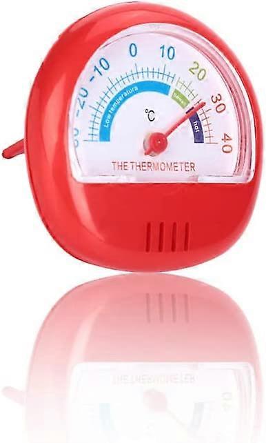 Mini Fridge Freezer Thermometer Large Mechanical Dial Thermometer(Red)
