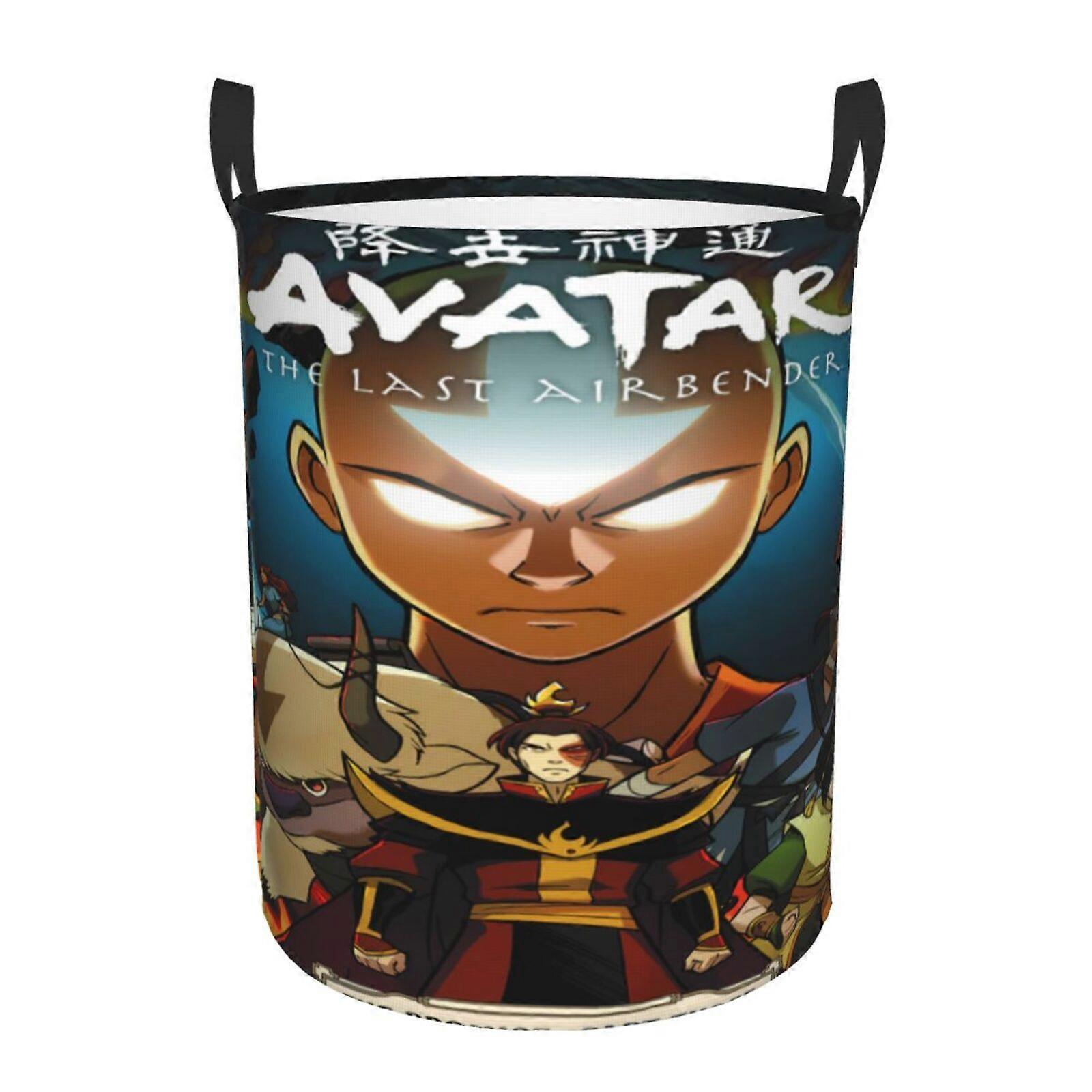 Avatar The Last Airbender 3d Graphic Flame Laundry Basket Fire Flame Clothes Hamper Storage With Handle-SYS29336