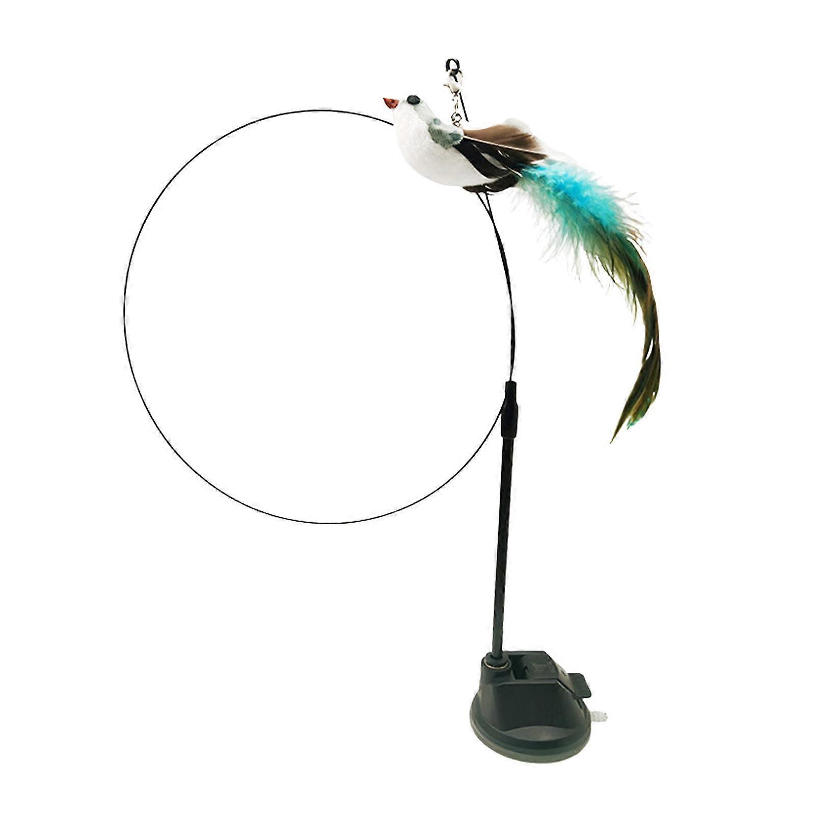 Feather Cat Stick Sucker Toy with Suction Cup Having Fun Exerciser Playing