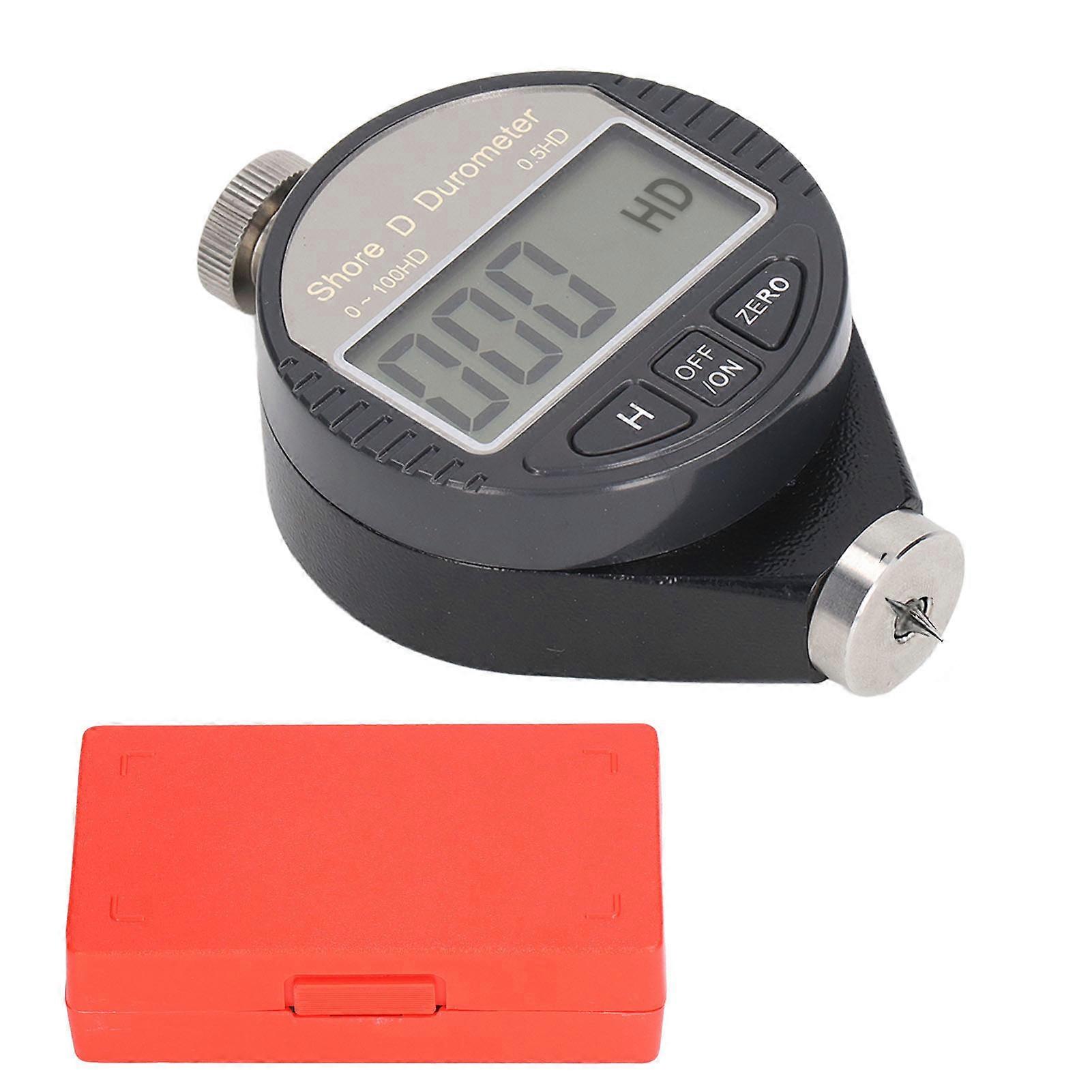 Digital Hardness Tester Portable Durometer Wide Measuring Range Hardness Test Meter for Leather Rubber D