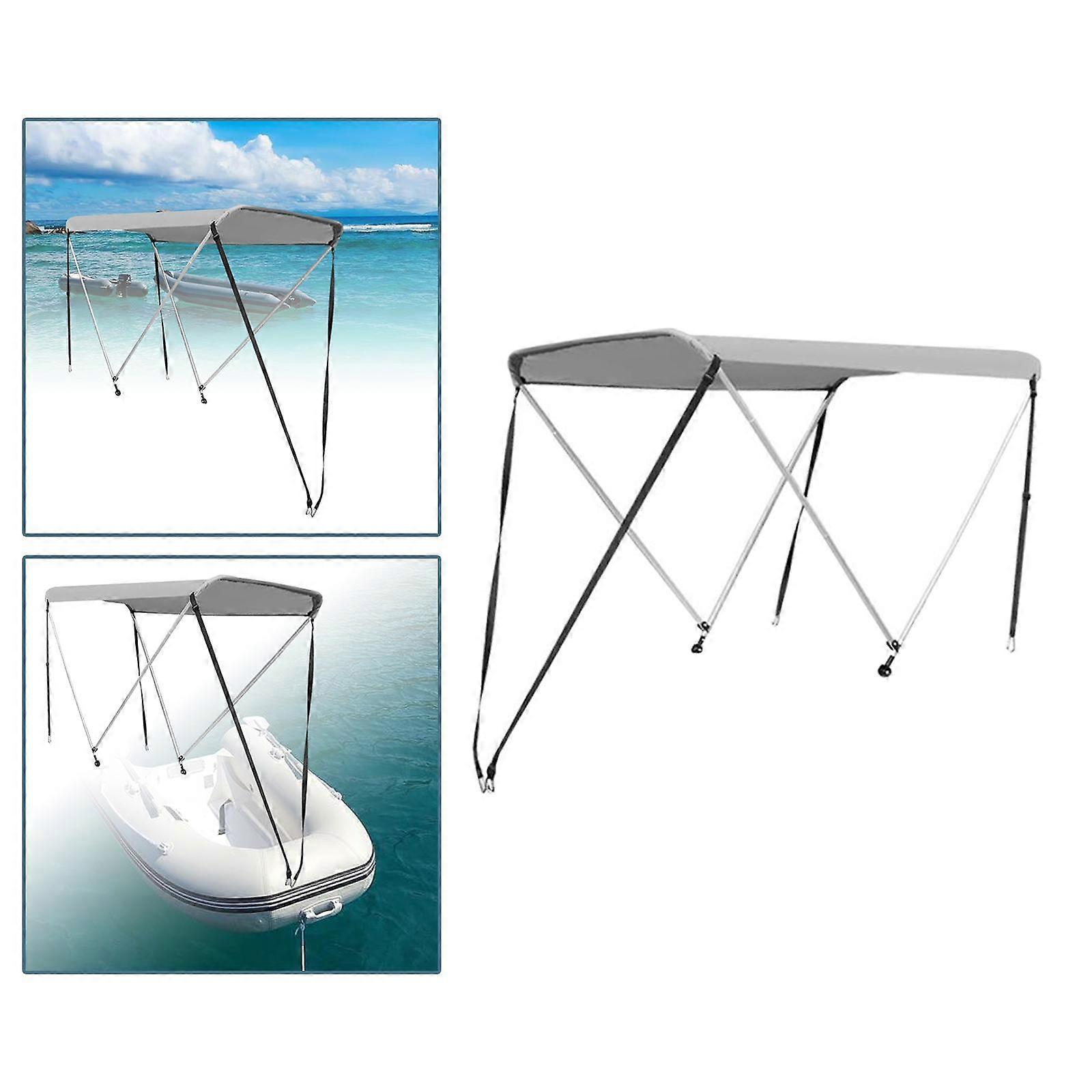 Katlanabilir Tekne Bimini Üst Kapaklar Su Geçirmez Anti-UV Balıkçılık Şişme Tekne Kayık Kanopi Güneşlik Ayarlanabilir Askılar Direkleri ile