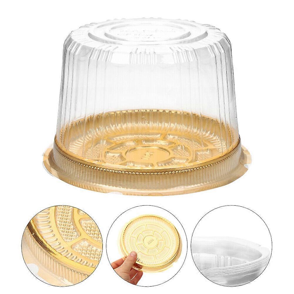 20PCS Cake Plastic Cake Containers with Lids Round Clear Cake Carrier Holder