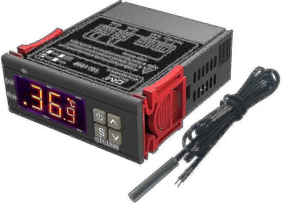 Stc-1000 Temperature Controller, 12v 10a Versatile Digital Thermostat With Ntc Probe For