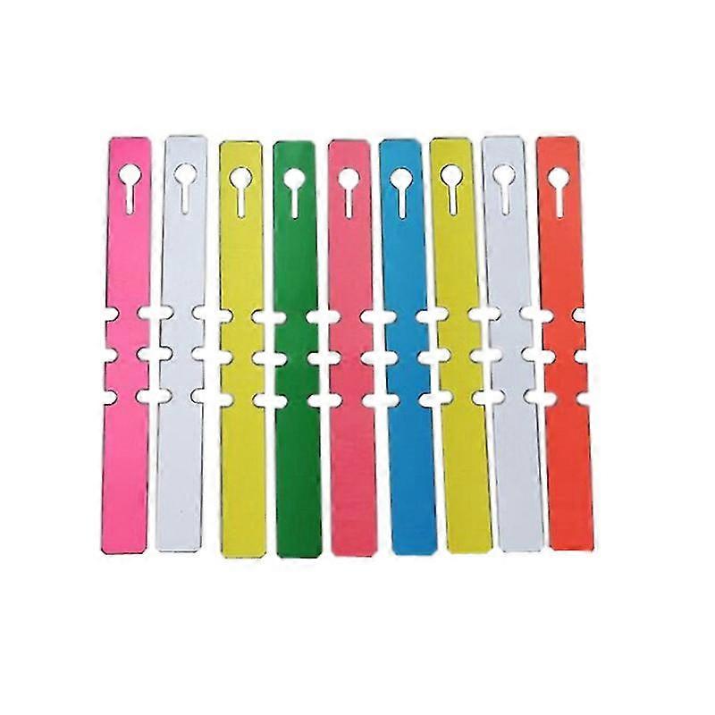 プラスチック製植物吊り下げタグ 100個入り 保育園 ガーデン ラベル タグ ツリータグ 大きな書き込み面 (ミックスカラー)