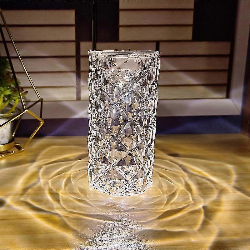 Diamond Crystal Table Lamp Rose Light Projector Bedside Romantic Atmosphere Nightlight Decor LED Touch