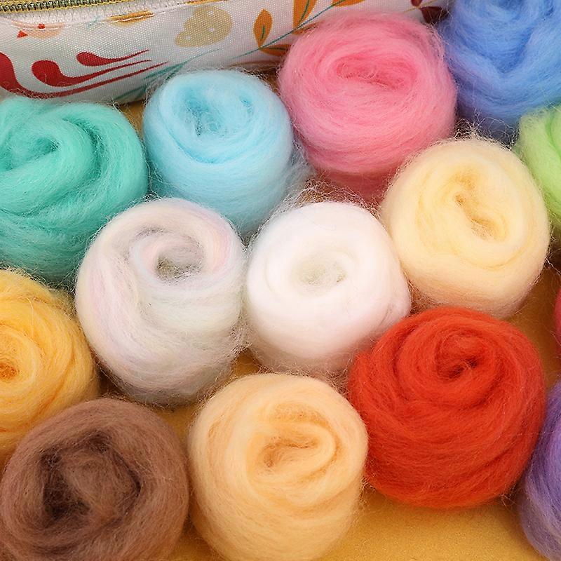 Fenrry 48 Colors 5g10g20g50g Wool Felt Fibre Soft Roving Wool Fibre DIY ...
