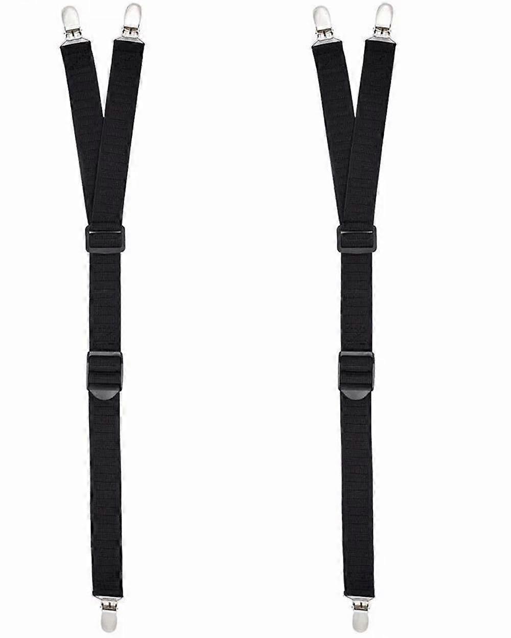 Hemdenhalter im Y-Stil - 2er-Pack rutschfeste und verstellbare Strumpfbänder