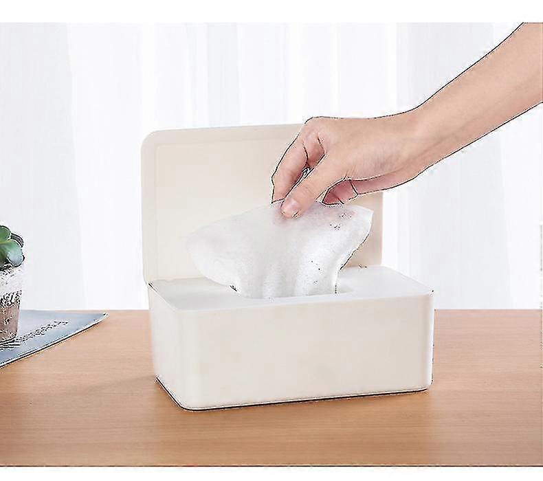 Dustproof Wipes Dispenser Holder with Lid - Tissue Storage Box Case