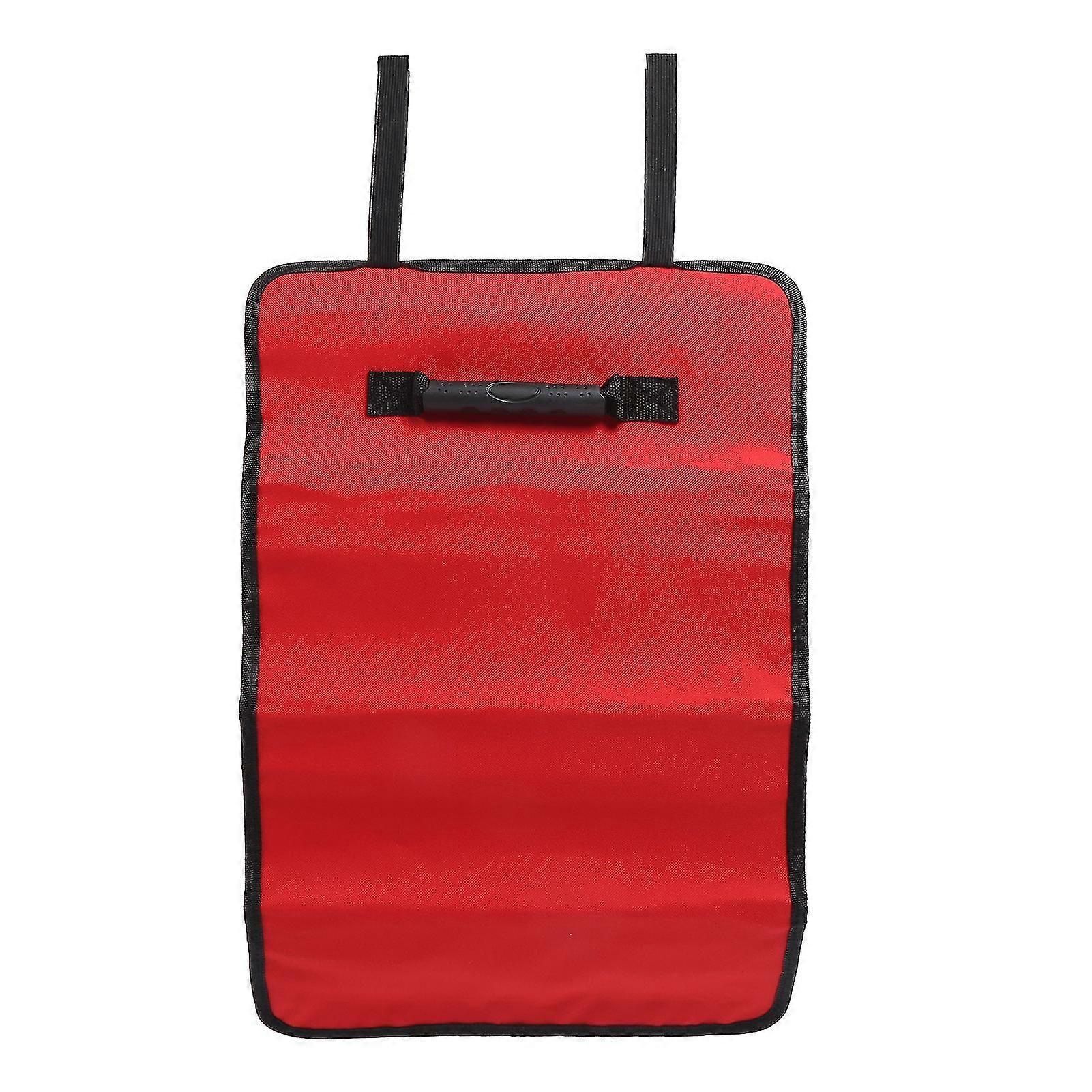 Multifunctional Portable Electricians Toolkit Organizer Pouch - Rolling Tools Bag (Red)