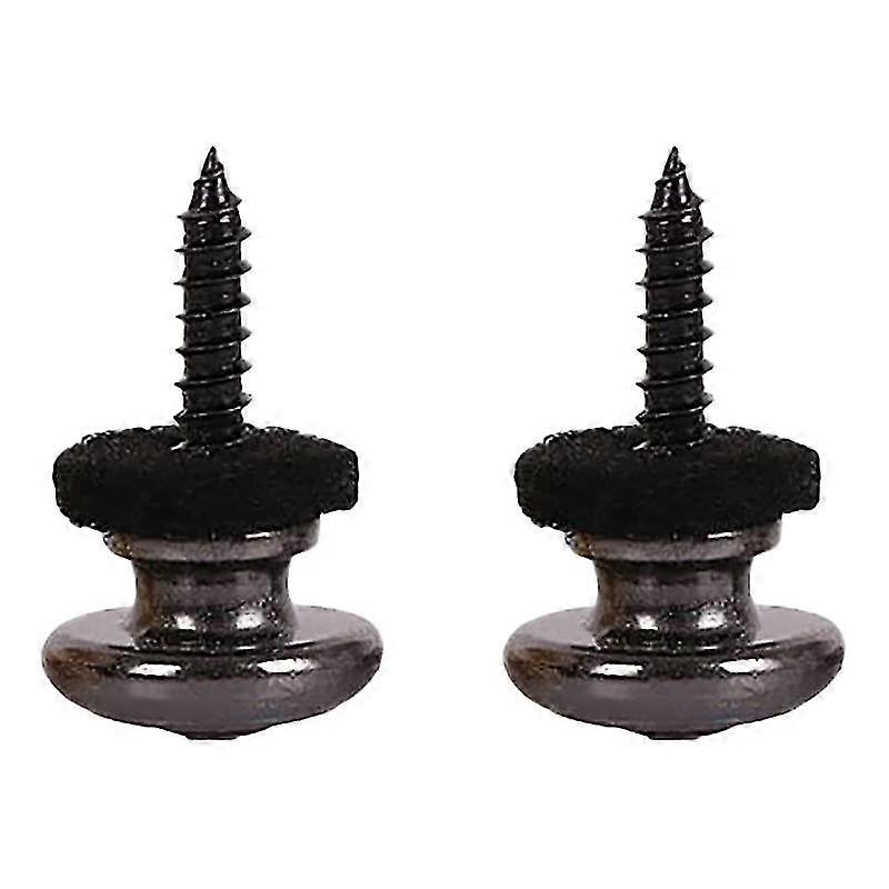 2pcs Wool Copper Guitar Strap Lock Locking Pegs Pins Mushroom Shape End Button For Acoustic Classic