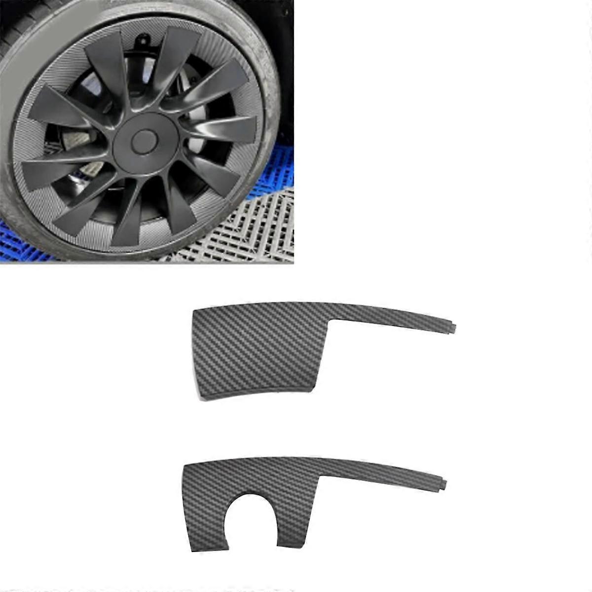 40Pcs for Model Y 2020-2023 Hub Cap Rim Patch 20 Inch Wheel Protectors Hubcap Accessories Carbon