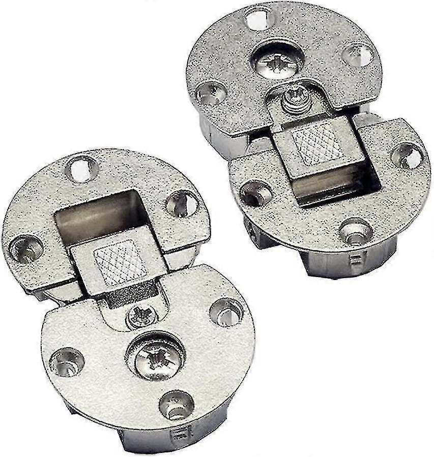 2er Pack 90 Grad einstellbare verdeckte Faltscharniere für Möbel Halbrunde Scharniere Holztisch Scharniere Silber Runde Scharniere Verheißungsvoll