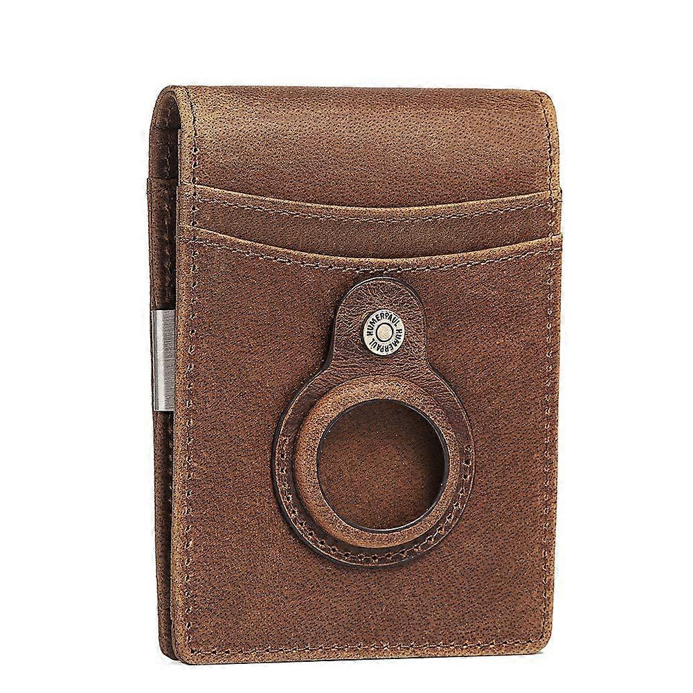Wallets For Men RFID Coin Clip Top Layer Cowhide Card Holder Suitable For
