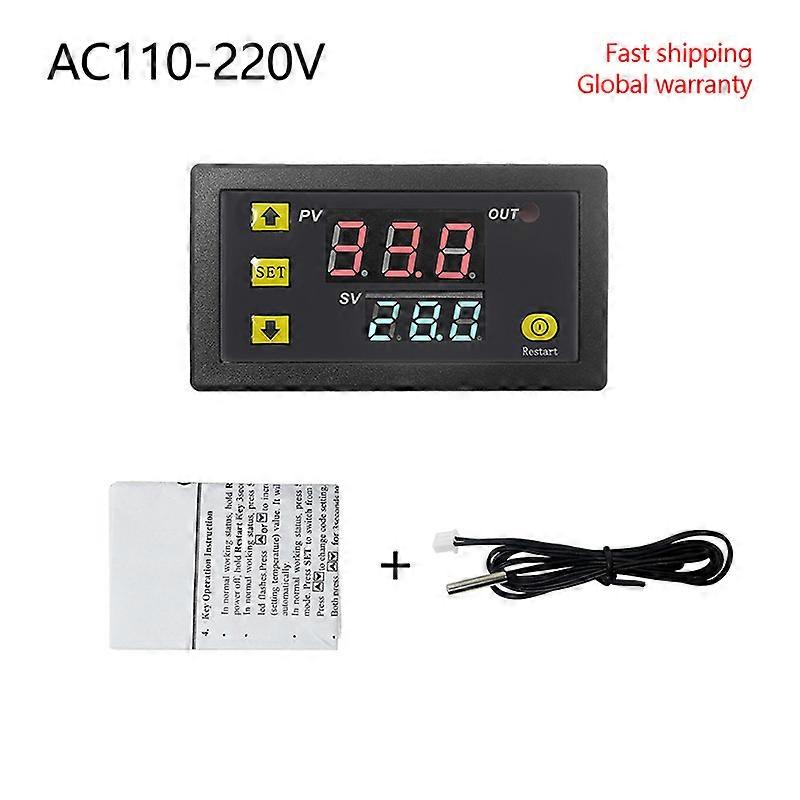 Digital Thermostat Heating Cooling Control Temperature Regulator Controller W3230 12V 24V DC / 110V-220V AC Relay Output