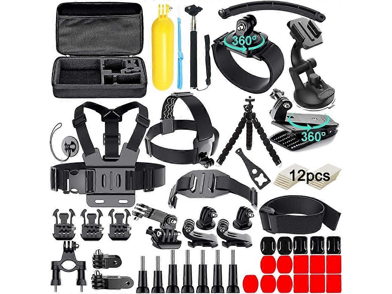 61 in 1 Action Camera Accessories Kit for AKASO EK7000 GoPro Hero 12 11 10 9 8 7 6 5 4 Hero Session Gopro Max Insta360 Xiaomi Yi DJI AKASO Campark Act