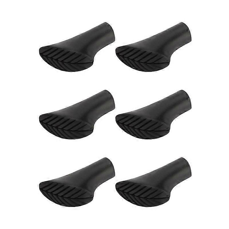 1/6PCS Trekking Poles Cane Tip Protector TPR Rubber Pad Buffer Replacement Tip Hiking Mountaineering Non-Slip Rubber Sleeve Canes & Walking Sticks