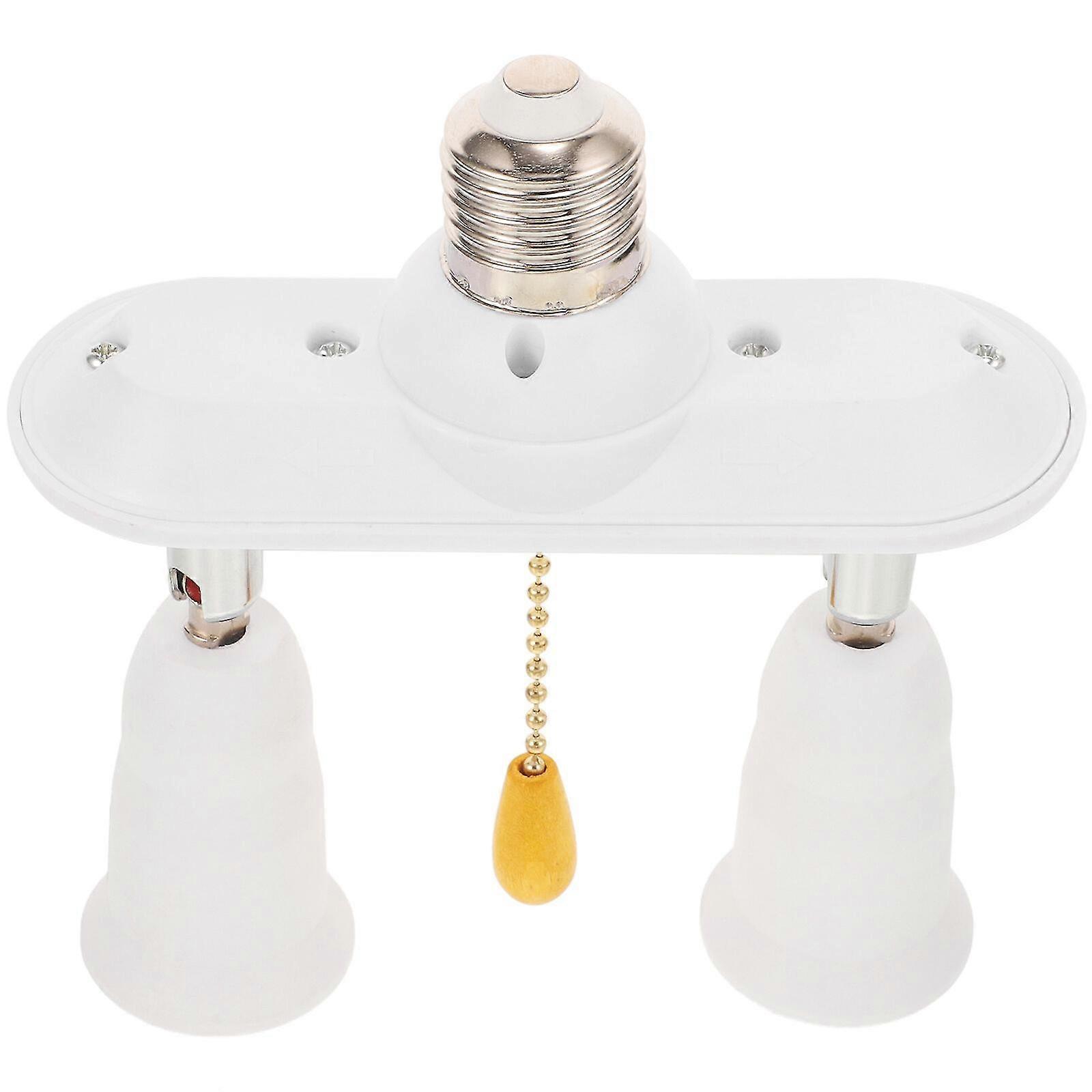 Socket Adapter Splitter E27-2E27/E26 Lamp Socket Universal Lamp Holder with Pull Chain