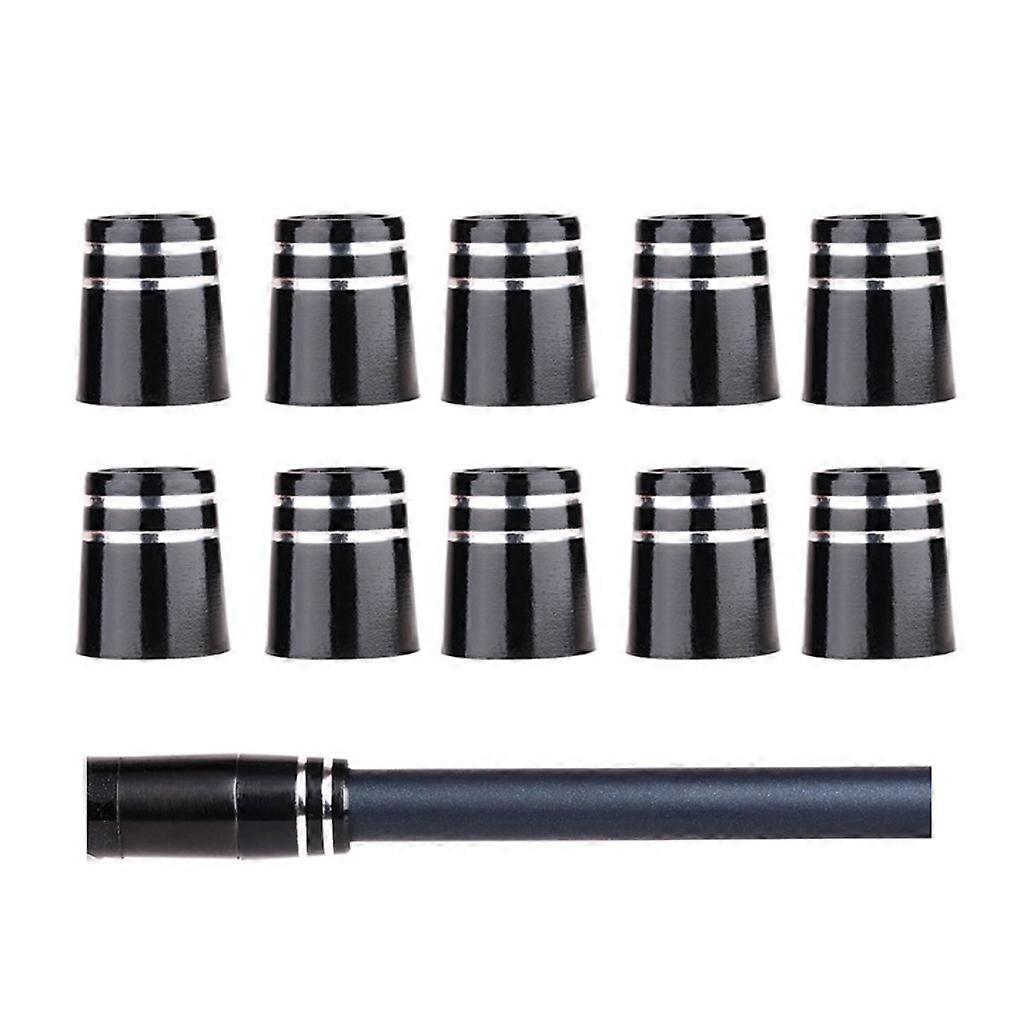 10 Pieces 0.355 Ferrules Golf Ferrules Tapered Ferrule with Double Silver Ring