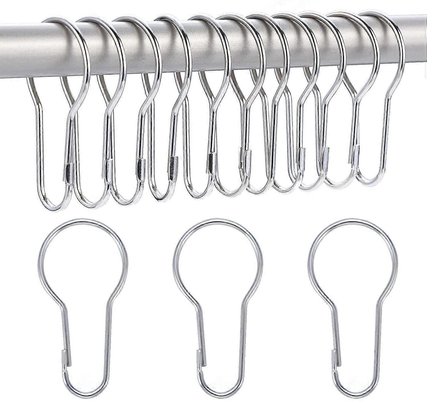 40 Pack Shower Curtain Rings Hanging Hooks for Sorting and Organization