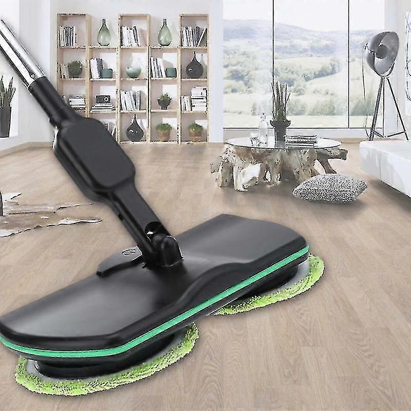 Chargeable Electric Wireless Broom 360 Degree Rotating Mop Spin Spray Foot Switch