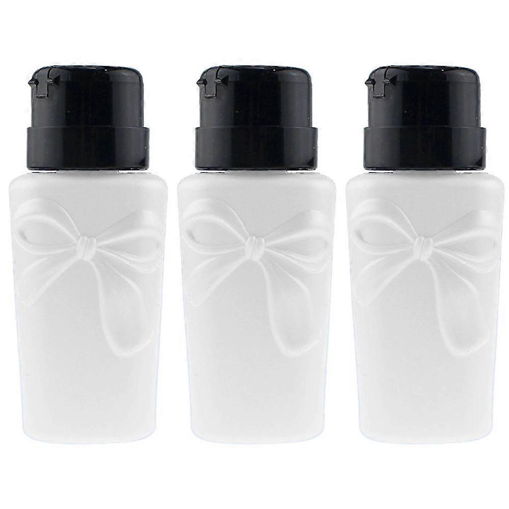 3PCS Nail Press Bottle-230ml White Bow Press Bottlemake up