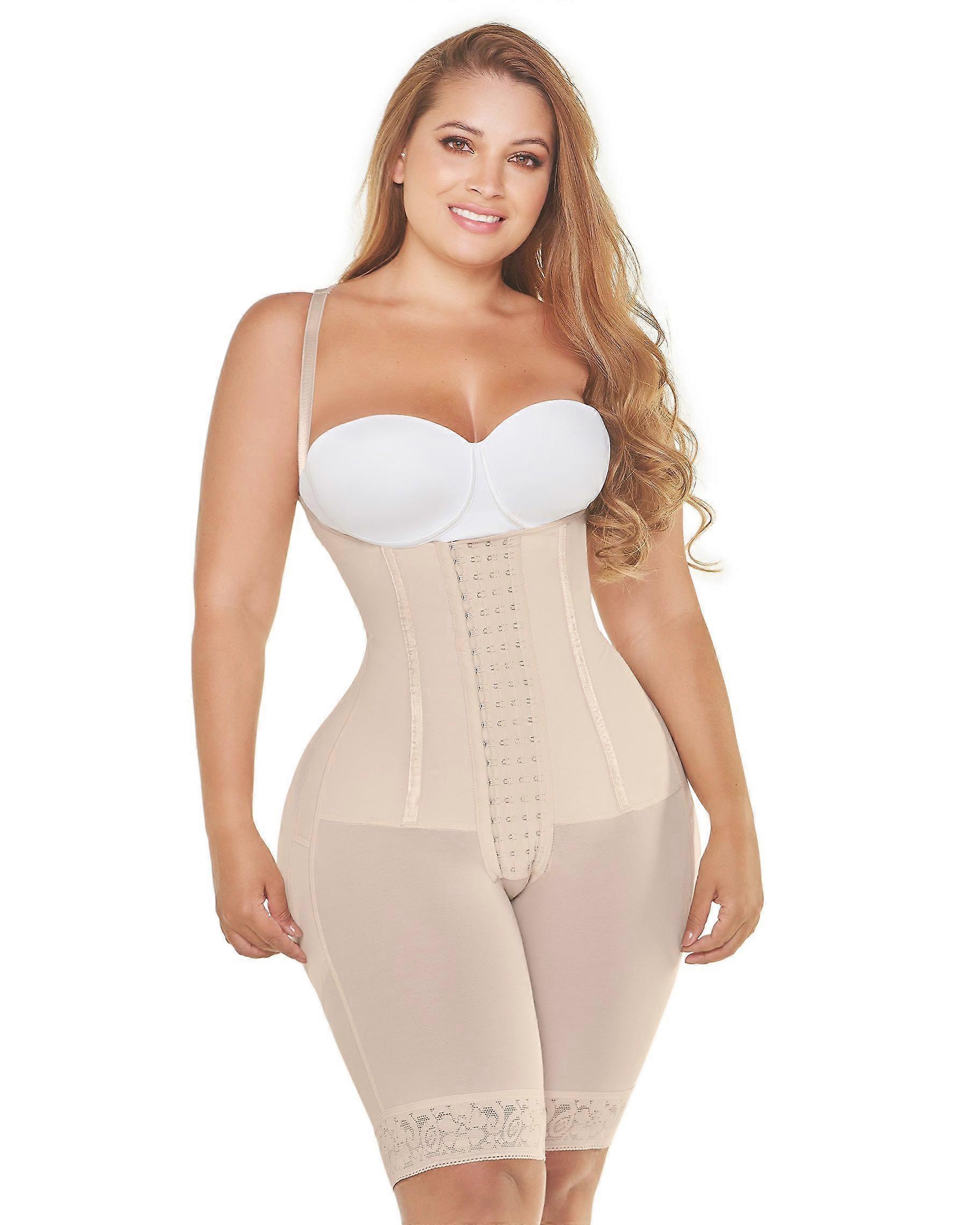 Women's Corset Bodyshaper High Compression Garment Abdomen Control Double Bodysuit Waist Trainer Open Bust Shapewear Fajas
