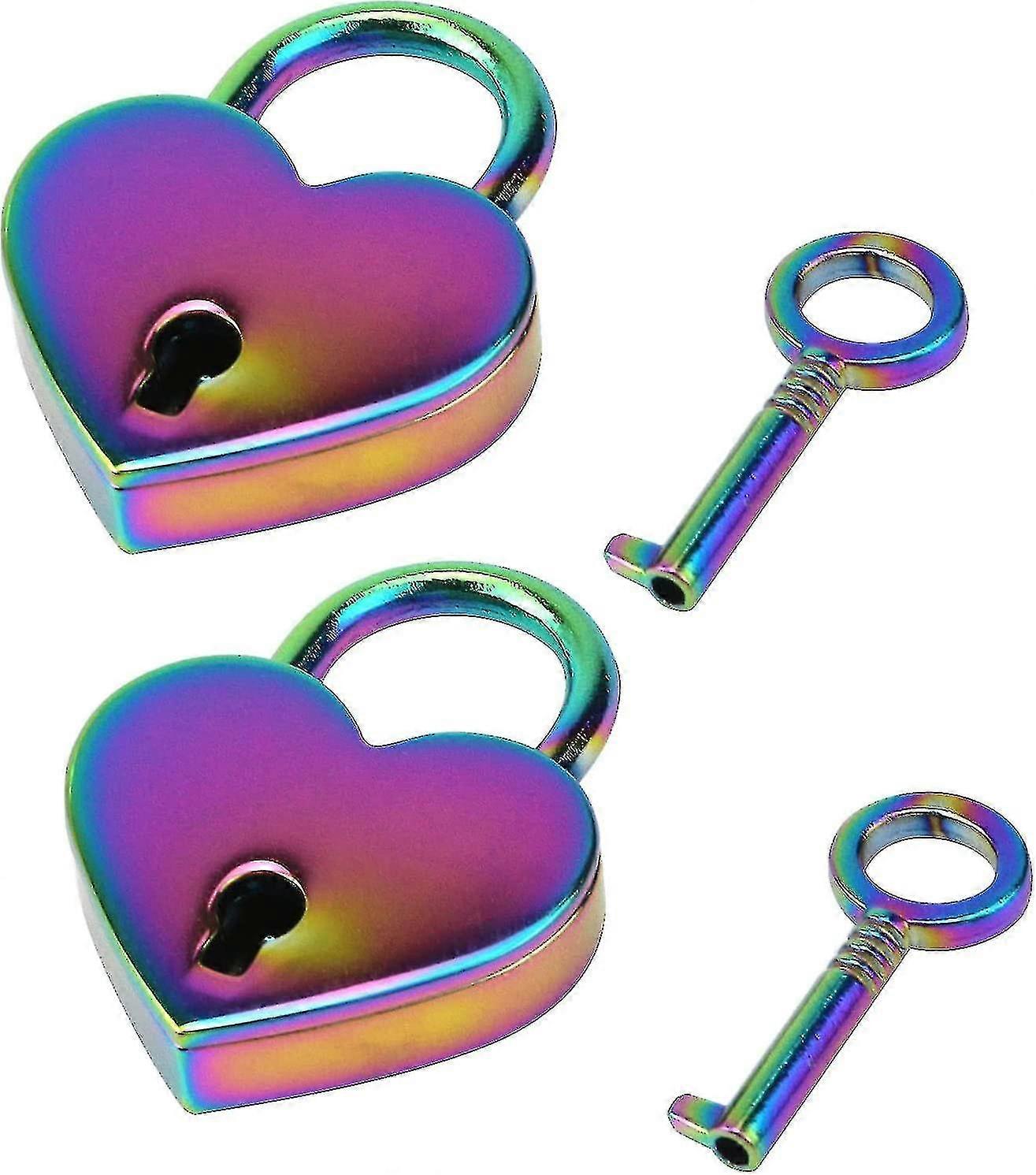 Heart Shape Padlock Mini Zinc Alloy Locks Notebook Locks Colorful