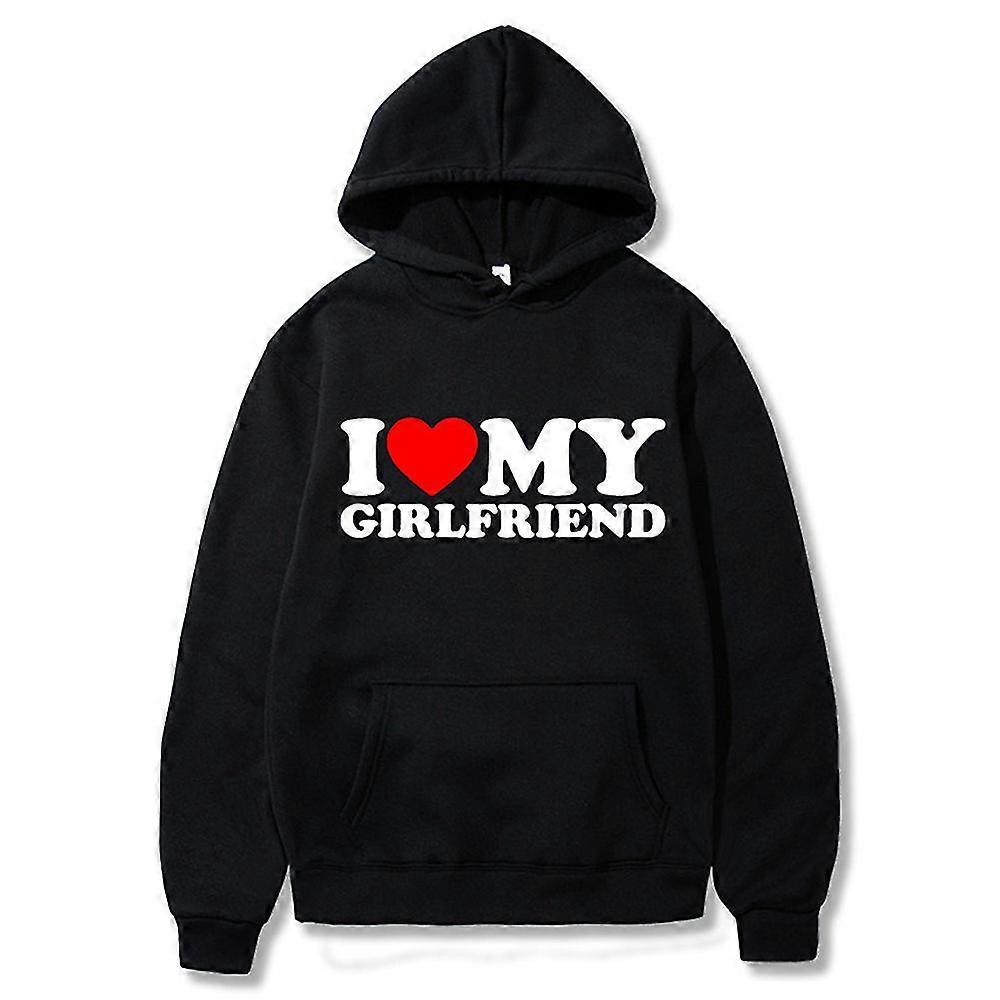 Herren Ich liebe meine Freundin Kapuzenpullover Langarm Kapuzenpullover Valentinstag Geschenke