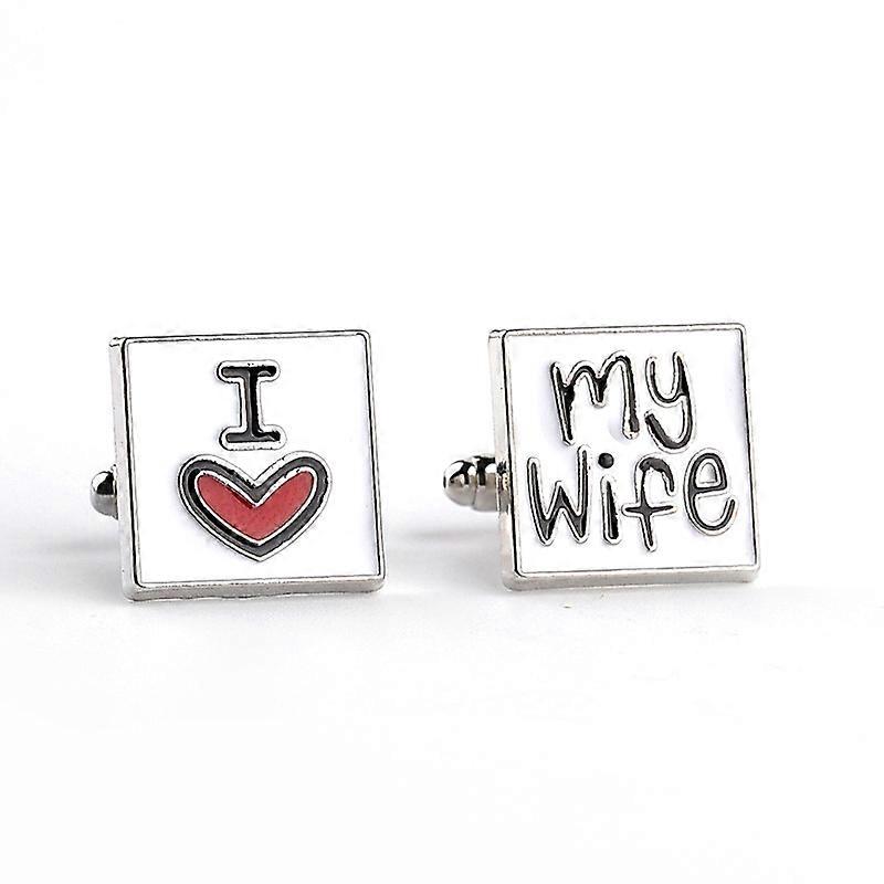 I Love You My Wife Ανδρικά Μανικετόκουμπα Αξεσουάρ Πουκάμισου, 2024ΝΕΟ