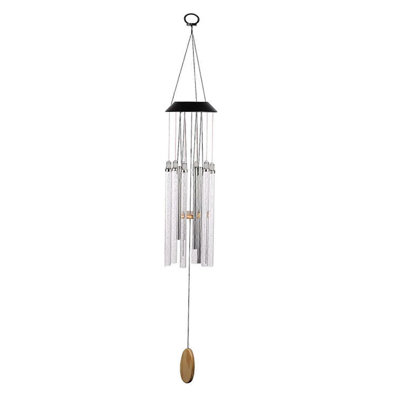 Wind Chime Light Eye-catching Waterproof ABS Solar Powered LED Wind Bell for Home JIKAIX