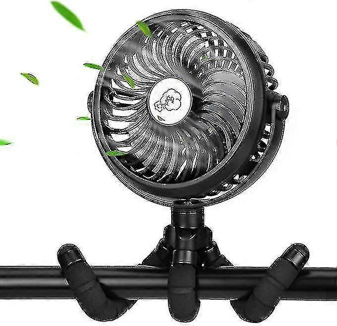 3 Speeds Stroller Rechargeable Portable Handheld Fan With Flexible Tripod Cool
