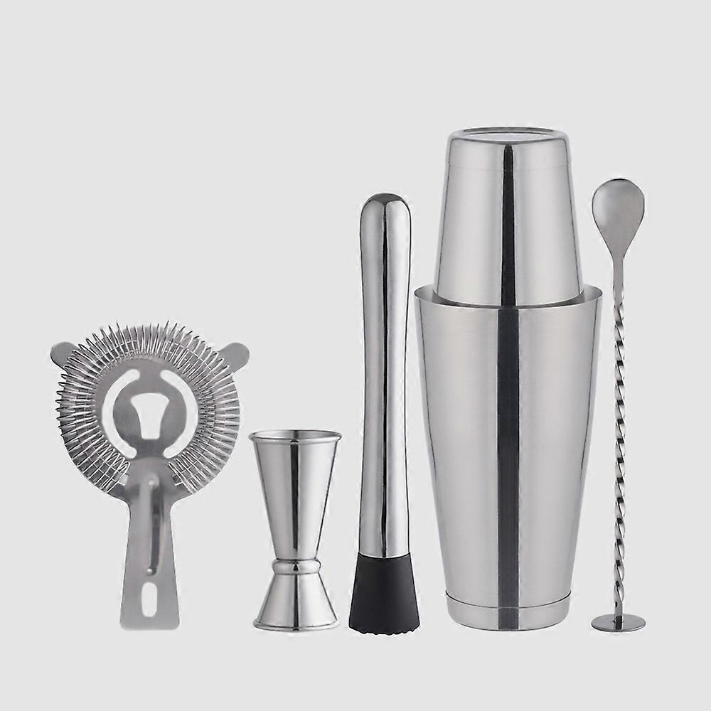 6pcs Stainless steel Boston Shaker Professional Bartender Kit