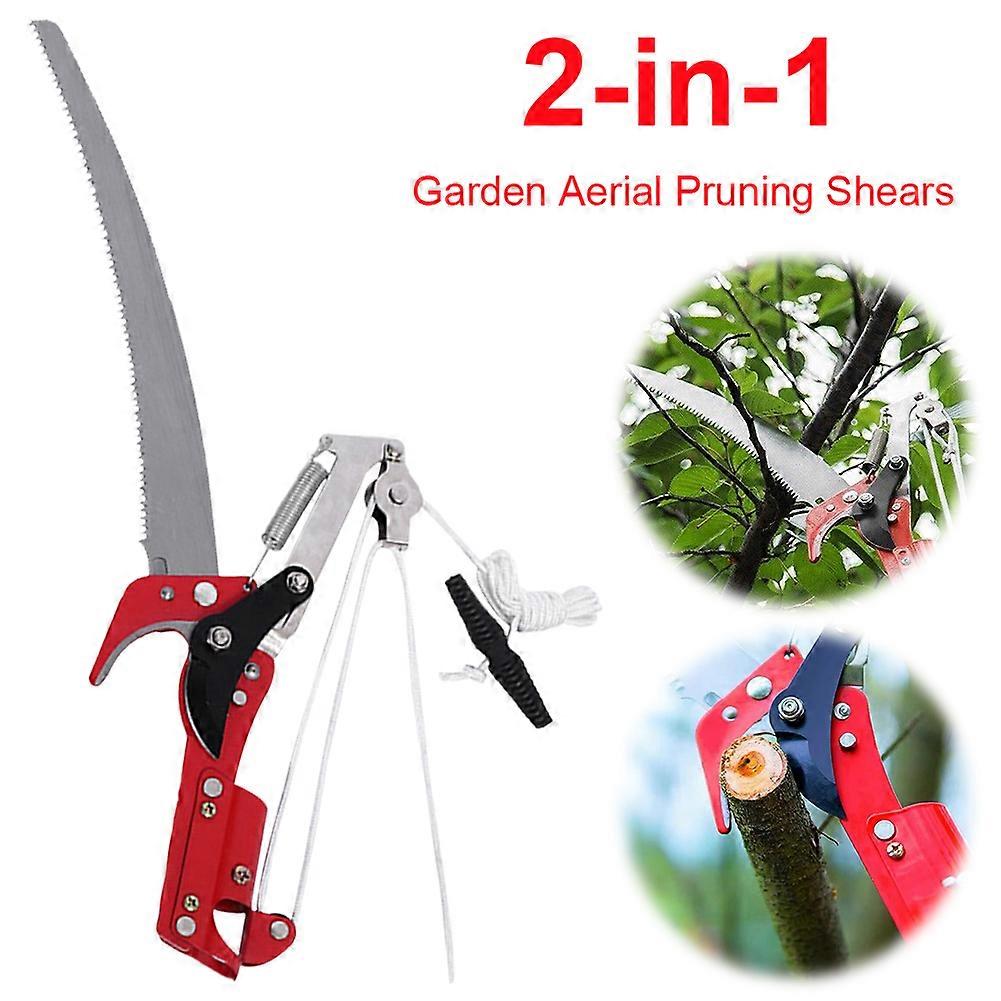 High-Altitude Branches Trimmer Labor-Saving High Altitude Three Pulley Pruning Scissors Branches Cutter Fruit Pick Cutting Tools