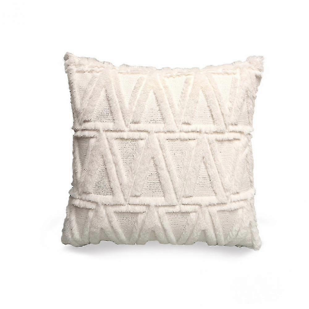 (White)Solid Color Sofa Pillowcase