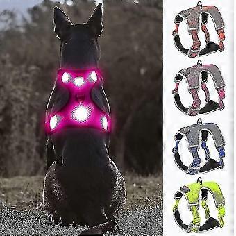 youganglight Up Dog Harness- Usb Rechargeable Led Dog Harness. Reflective Dog Harness.