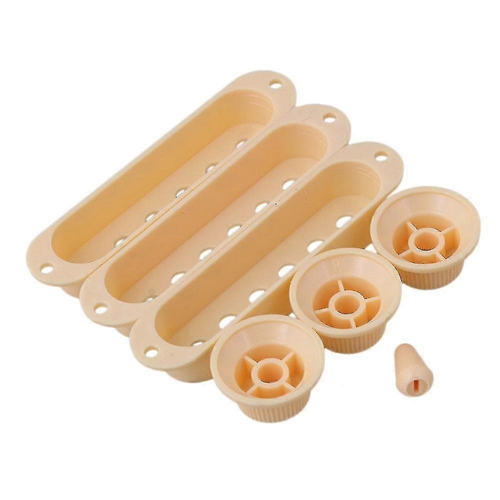 50 Sets Guitar Pickup Cover 1v2t Knobs With S Tip Cream