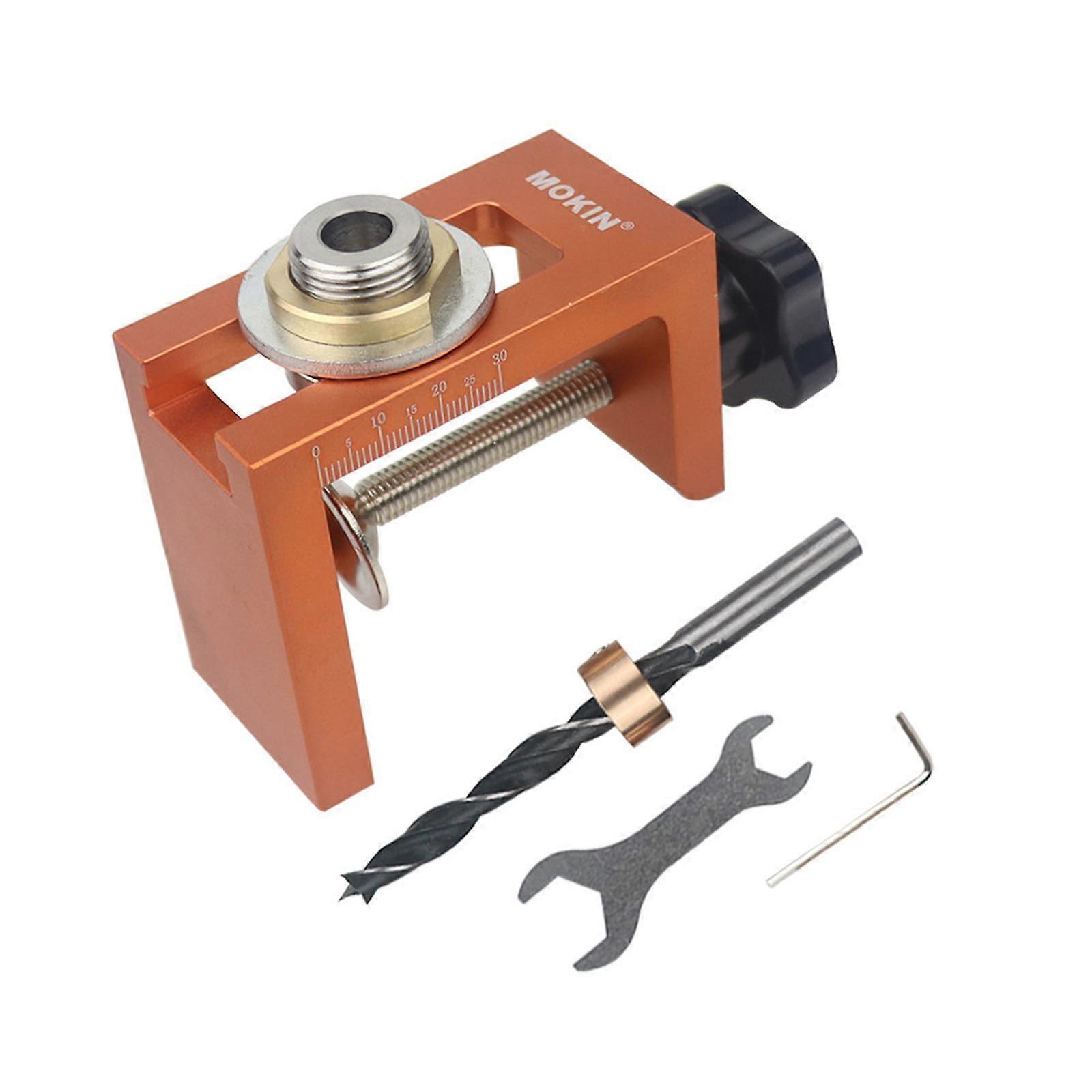 Drill Puncher Locate Tool Pocket Hole Jig Kit for Carpentry Cabinet Installation 6mm