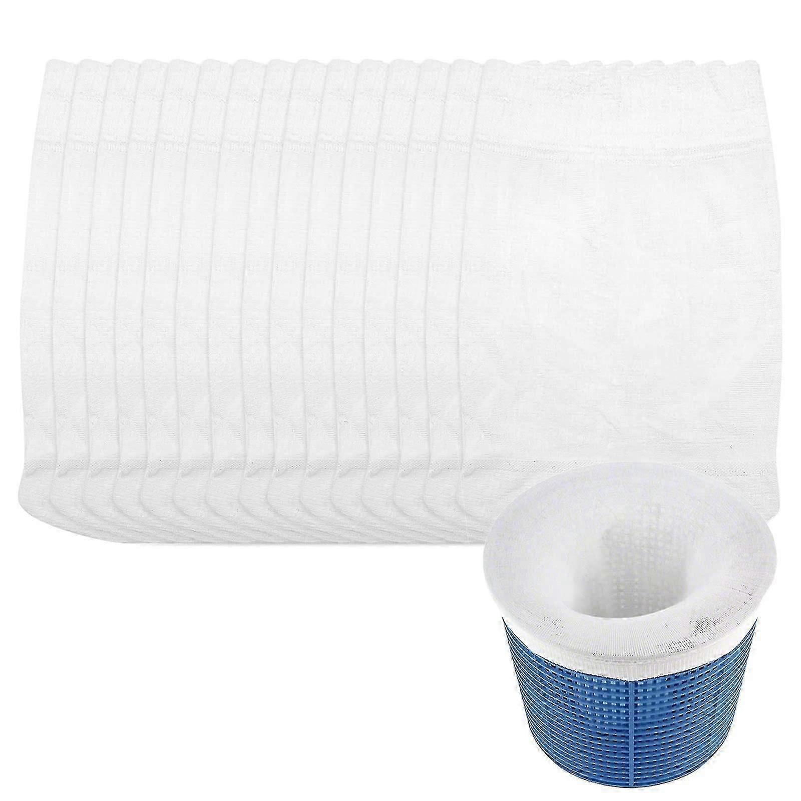 Swimming Pool Skimmer Socks For Pool Filter Protector Basket Net, 15 Pack -ZHENV