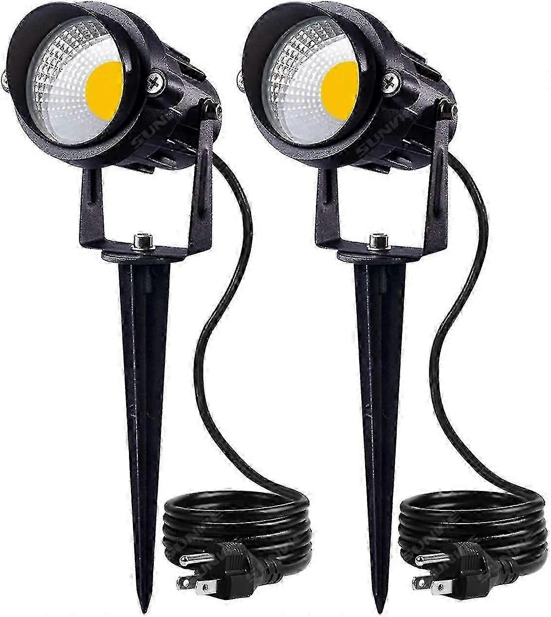 Lumires Cob Led Spots avec Support Spiked Blanc Chaud (10 Pcs)