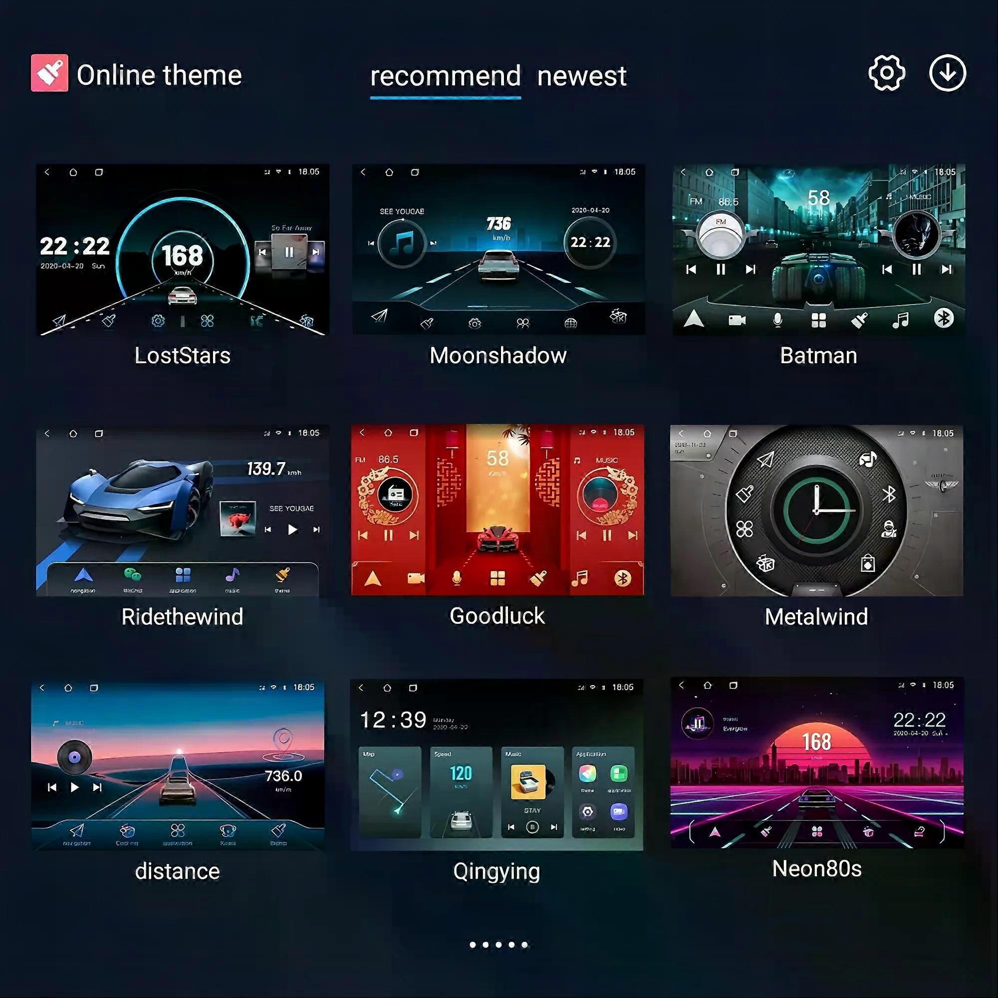 Online Theme Extra Fee For Car Android Radio Theme App