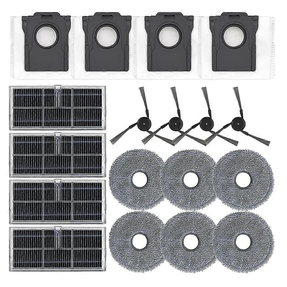 Replacement Parts Kit Compatible for X40 Ultra/X40 Pro/S30 Pro Ultra Vacuum Cleaner Side Brush Dust