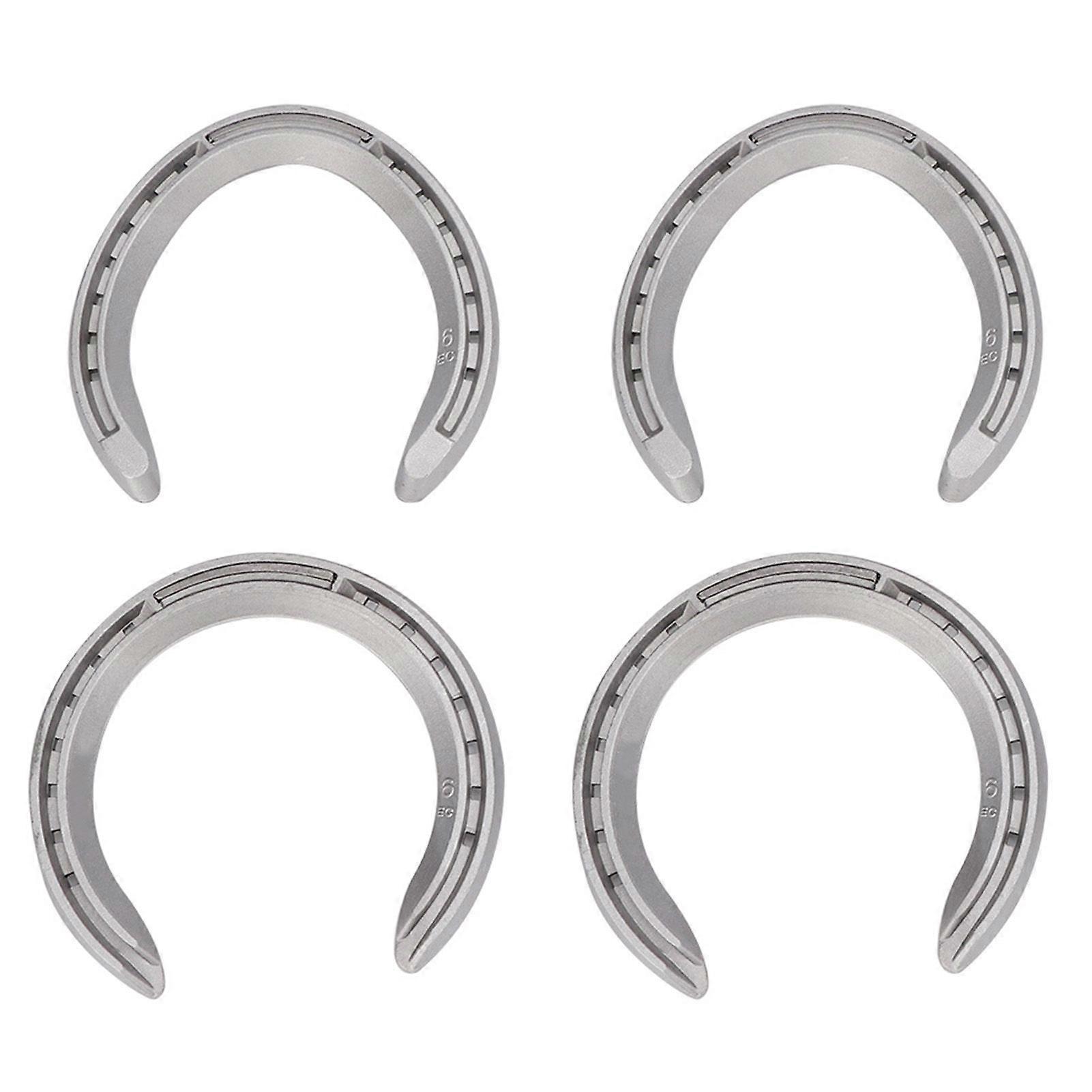 4 st hästskoset i aluminiumlegering, ridutrustning, typ 6