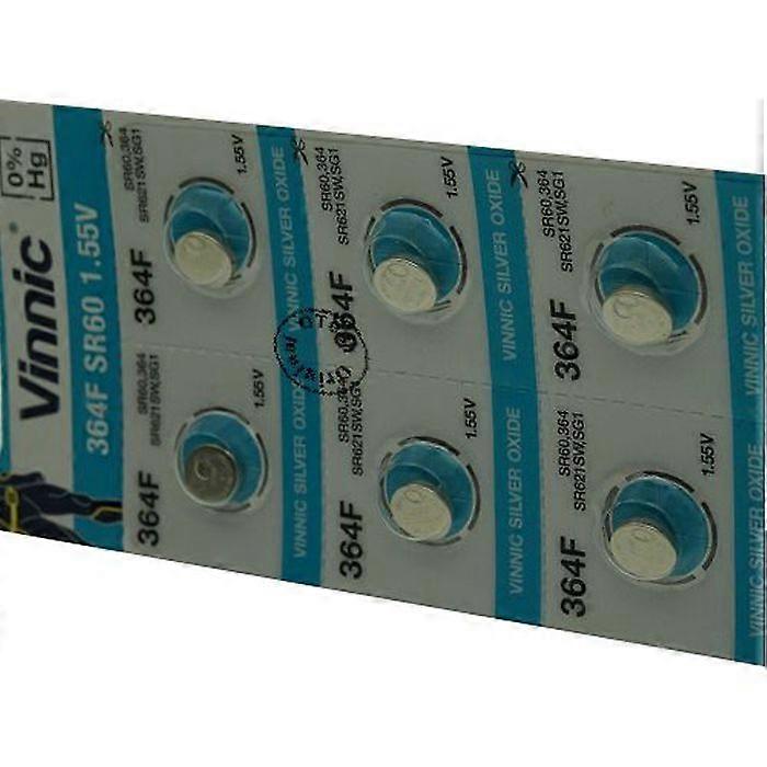 Pack of 10 Vinnic batteries for MAXELL LR621